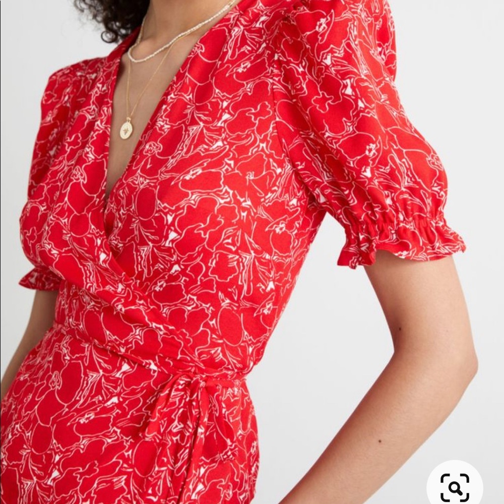 & Other Stories | US 2 | Puff Sleeve Wrap Blouse